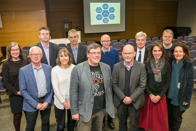 Leaders of the Otago Research Centres at the launch in August 2017.