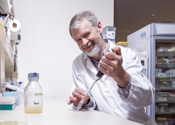 Professor Iain Lamont in the laboratory