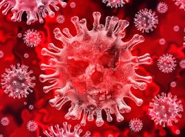 Coronavirus cells as 3D render